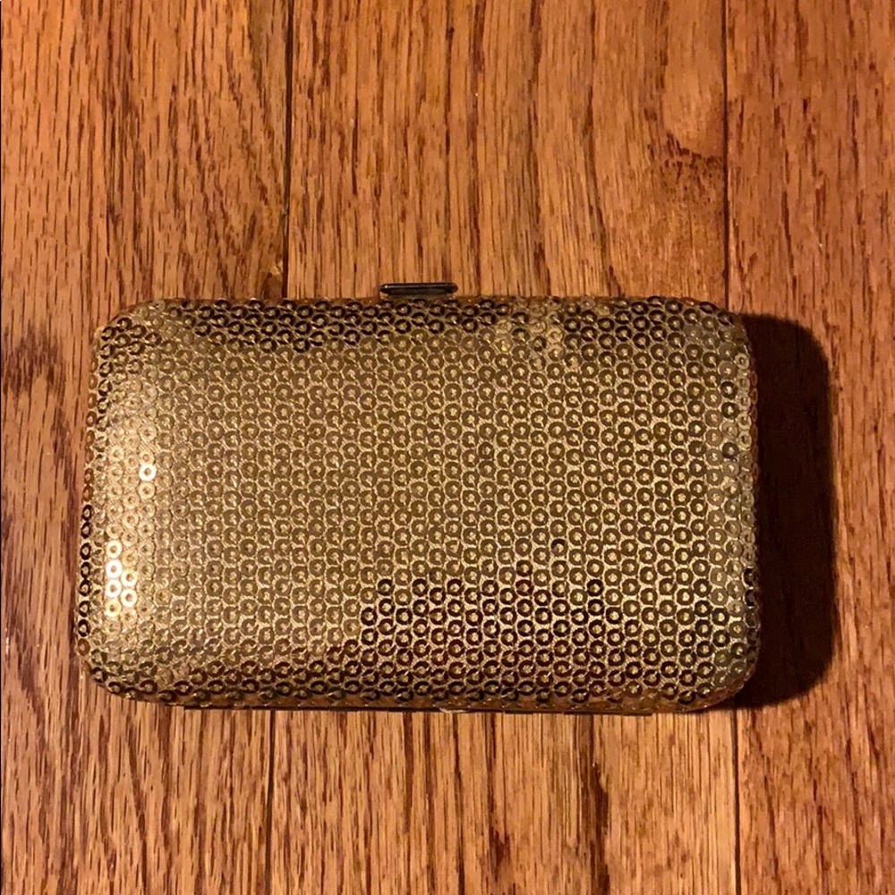 Small Gold Sequin Clutch